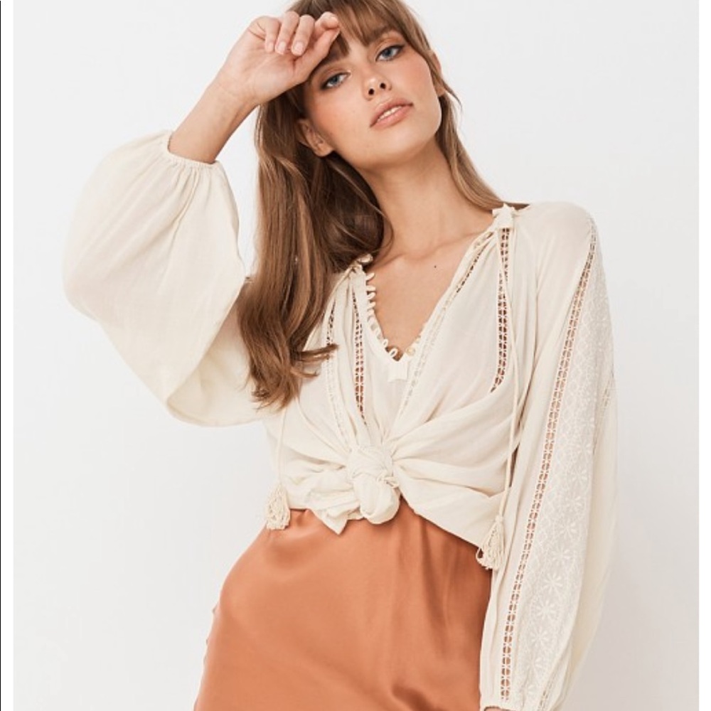 Spell and gypsy collective Loves Me Not Blouse Cream